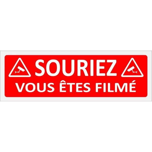 Panneau de signalisation CAM 17 - Adhésécure - Souriez vous êtes filmé - Plusieurs supports disponibles_0