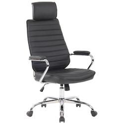 CLP Fauteuil de bureau  Rako en véritable cuir ajustable et pivotant Noir - noir cuir 317943_0