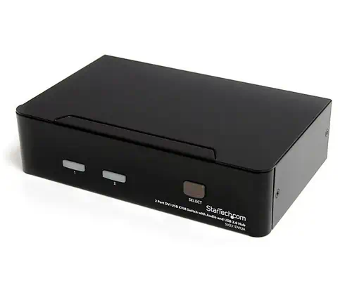 Commutateur KVM 2 Ports DVI, USB et Audio - Switch KVM - 1920x1200_0