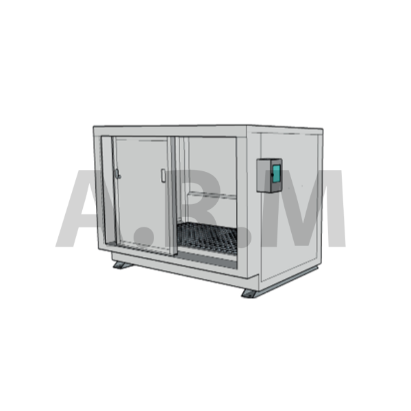 Conteneur hors gel 2 mètre, 1 niveau - destiné au stockage sur rétention de fûts, d'IBC et de petits contenants palettisés_0