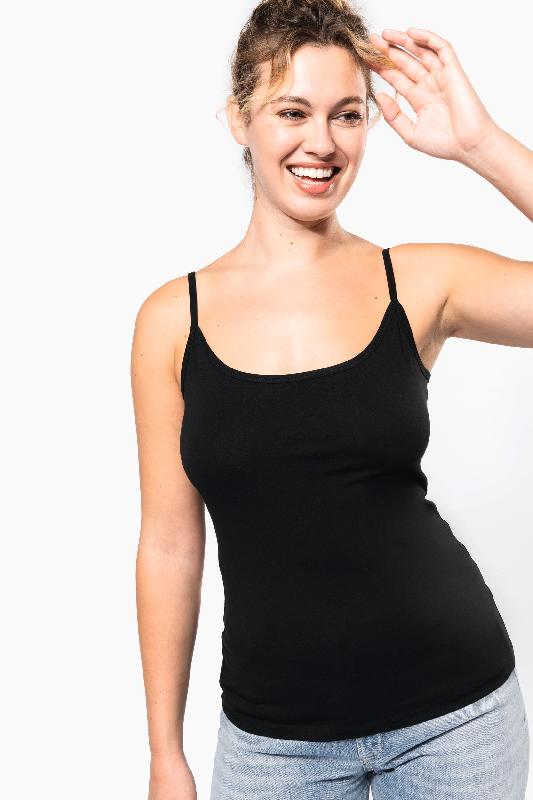 Débardeur à bretelles femme Kariban - Réf: K397 - 95% coton, coupe féminine, plusieurs tailles et couleurs_0