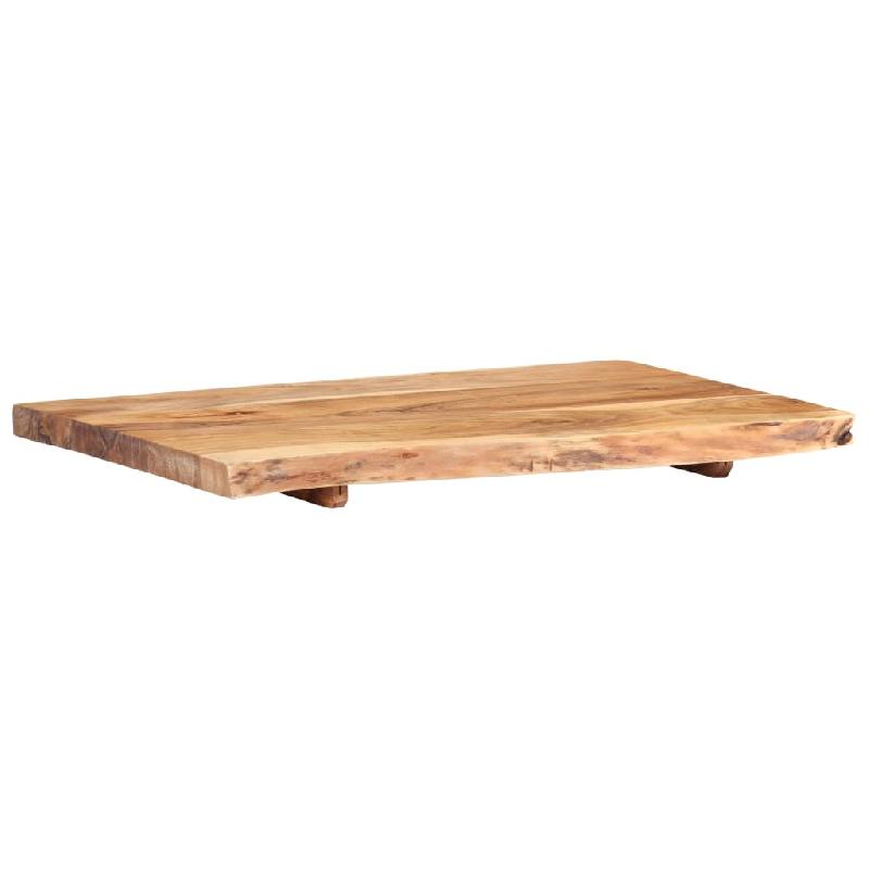 Dessus de meuble-lavabo en bois d'acacia massif - étagère flottante - plateau 80 x 55 cm - modèle 02_0003427_0