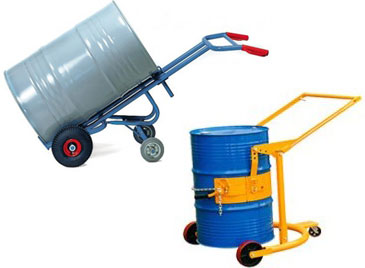 Diable de manutention pour fûts - Charge jusqu'à 400 kg - Compatible avec fûts de 200 litres_0