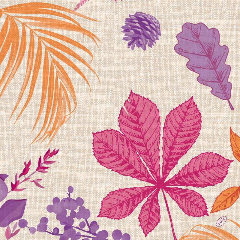 DUNI - Serviette 40x40cm ouate 4 plis Bright Autumn - 6x50 = 300 pièces - multicolore Matériau naturel 228801_0