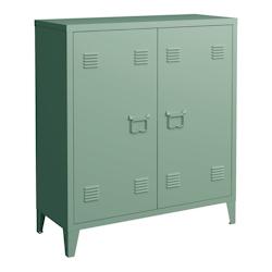 Helloshop26 - Casier de bureau armoire meuble de rangement pour bureau atelier chambre acier de bureau métallique à 2 portes 90 x 80 03_0006342 - 30_0