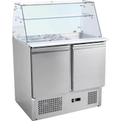 L2G - S900SQ - saladette refrigeree, pare-haleine verre droit +2/+8°c, gaz r600a, 2 p. Gn1/1, cap.2gn1/1+3gn1/6 - S900SQ_0