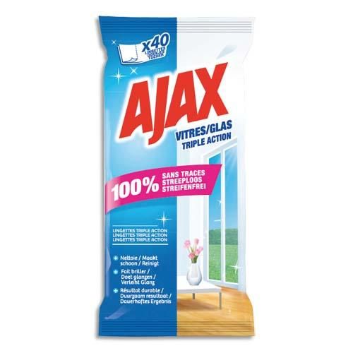 LINGETTES JETABLES POUR LES VITRES AJAX