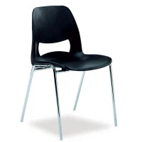 Lot de 40Chaises plastiques multi-usages noires_0