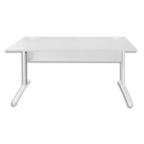 Bureau droit MT International - Pied en L blanc MT5 - Dimensions : L140 x H73 x P80 cm_0