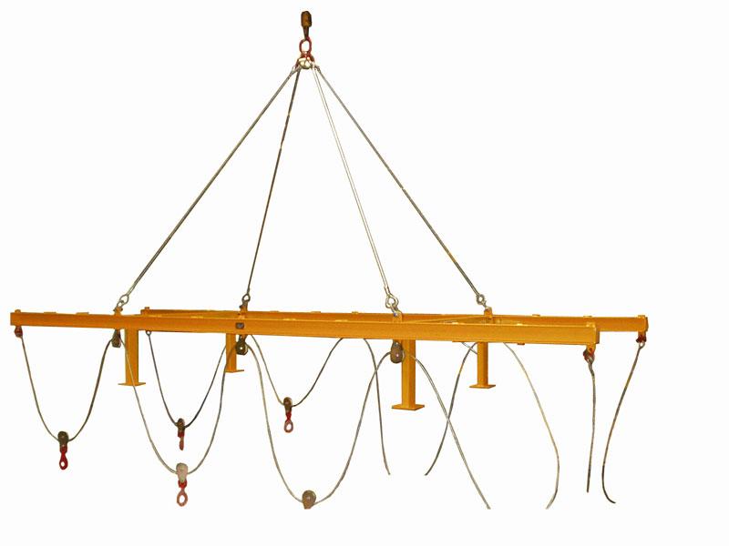 Palonnier de levage double H prédalles - sur pieds pour mise en œuvre et stockage_0