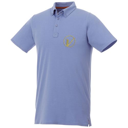 Polo boutonné manches courtes homme Atkinson 38104403 - tissu extensible et double piqué 95% coton, 5% élasthanne_0