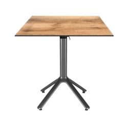 Restootab - Table pliable Nemo pour extérieur boisée 70x70 - marron TB-NEM-7070C-TAN.CL_0