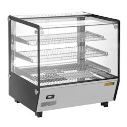 Vitrine chauffante de comptoir carrée Buffalo 120L - noir HW923_0