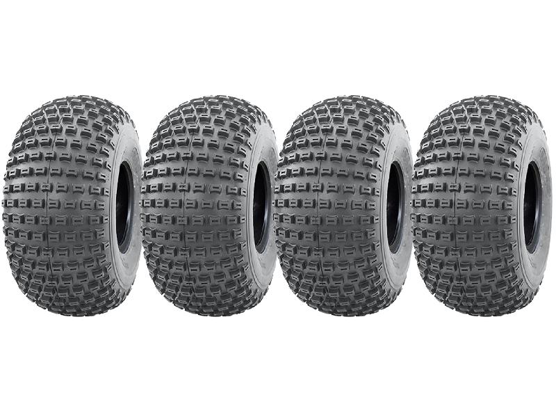 22x11.00-8 Pneu ATV Knobby, Pneu remorque Quad 22 11 8 pneu 4 plis P322, set de 4_0
