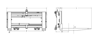 6-26 GW - Écarteurs et ajusteurs de fourche Bolzoni Auramo - Capacité 2500 à 4350 kg - Déplacement latéral constant_0