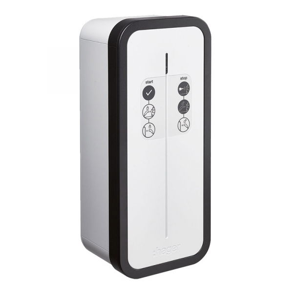 Borne de recharge en copropriété HAGER Witty Start 22kW - Triphasé - Compatible Linky - Accès sécurisé par clés_0