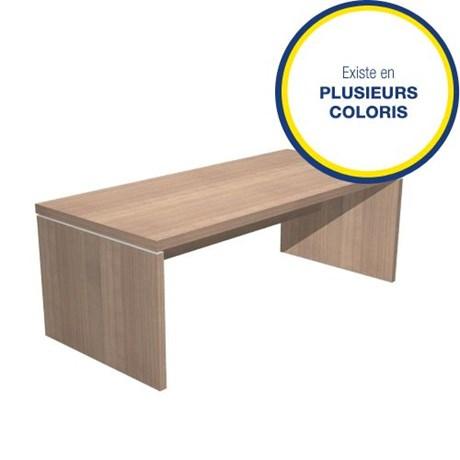 BUREAU DE DIRECTION PIEDS PANNEAUX FLORA L.210 CM (COLORIS AU CHOIX)