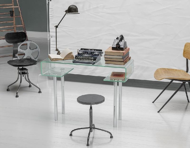 Bureau design en verre courbé Okeo_0