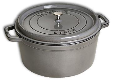 Cocotte ronde Staub en fonte - Ø34 cm - 12,6L - Fabriquée en France_0