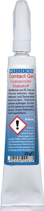 Colle cyanoacrylate Gel de contact 20 g - incolore, gel clair - tube WEICON - pour surfaces poreuses et verticales_0