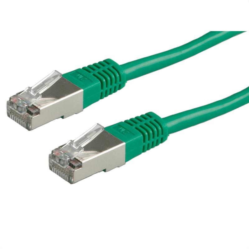 Cordon ROLINE Cat.5e (Classe D) S/FTP AWG26, vert, 1 m_0