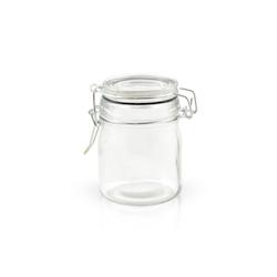 ECOLOMIQUE - 12 Pcs - Mini bocal en verre avec joint silicone noir 150 ml Diam: 6,7 cm 6,7 x 9,5 cm - ECO210BOKA150 - transparent verre ECO210BOKA150_0