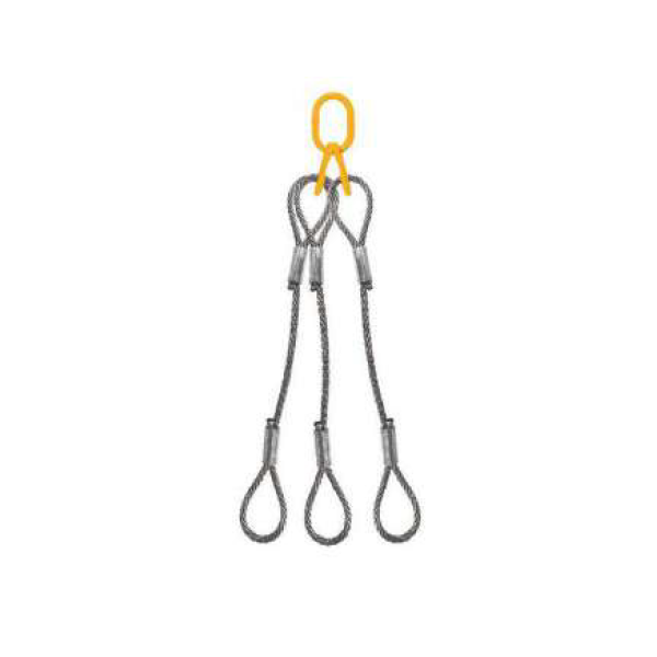 Élingue câble 3 brins à âme métallique avec 6 boucles non cossées - ELT3B6BNCD10AM-1M - Longueurs standards de 1m à 6m_0