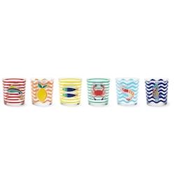 Excelsa lot de 6 verres Corfu' verre 35 cl multicolore - multicolore verre 67134_0