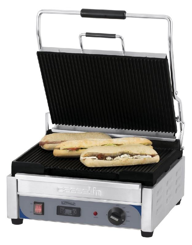 Grill panini pro grand premium rainuree - rainuree avec minuteur dimensions l 425 x p 580 x h 265 mm - CGPRRGPT_0