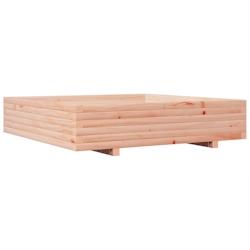 Helloshop26 - Jardinière bac lit surélevé plantes fleurs terrasse jardin 110 x 110 x 26,5 cm bois massif de douglas marron 02_0037304 - 3000213830712_0