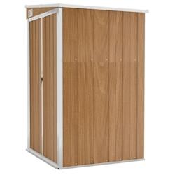 Helloshop26 - Remise de jardin murale 118 x 100 x 178 cm acier galvanisé marron 02_0044057 - 3000219953873_0