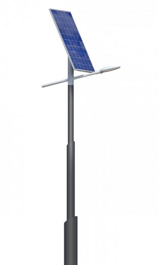 Lampadaire urbain solaire Linéo 5 - LED - 50 W - 8000 lm - aluminium et acier galvanisé thermolaqué - hauteur 6 m_0