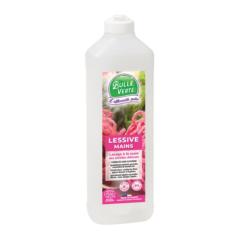 Lessive main Bulle Verte - >30% eau - Parfum lavandin Bio - Certifiée ECOCERT_0
