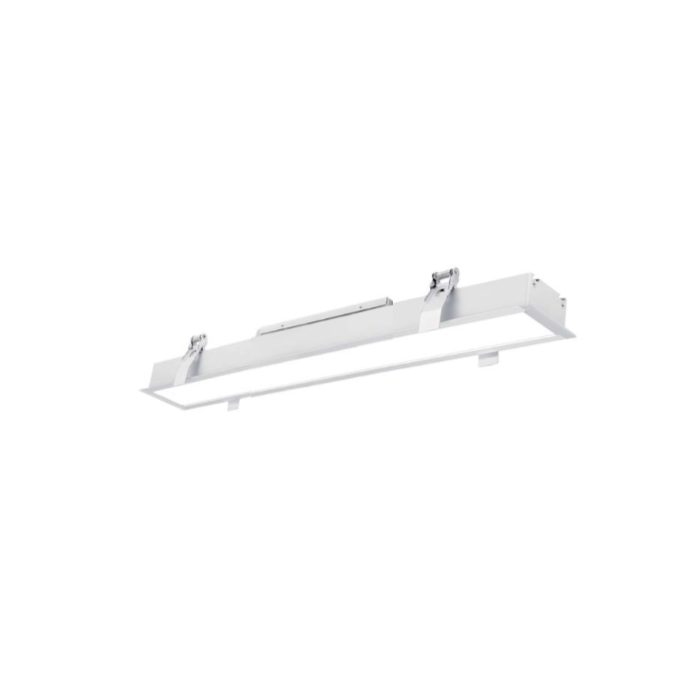 Luminaire linéaire encastré led connectable en série, équipé d'un diffuseur polycarbonate opale - skywap 600_0