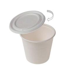Naturesse Couvercles blancs canne à sucre ø 110 mm pour gobelet à soupe (500 unités) - blanc Bagasse 10137-PV_0