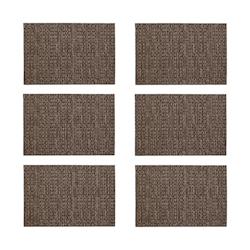 Novastyl - Lot 6 Sets De Table Tissage 45x30cm Marron - 3256391034743_0
