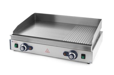 Plancha électrique - Plaque en fer chromé dur - Température réglable jusqu'à 300°C - Formats variés_0