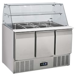 Saladette vitrée 3 portes GN 1/1 CSAV3P Casselin - gris CSAV3P_0