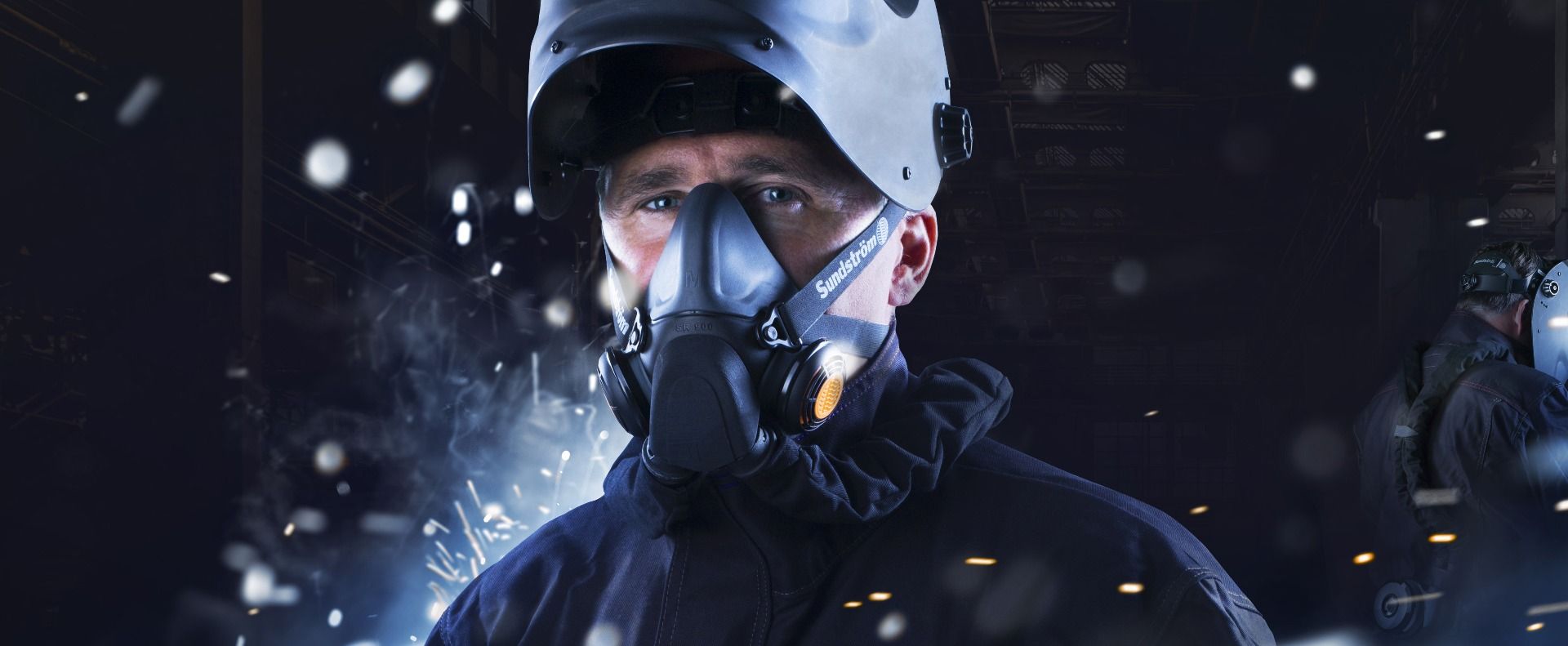 Sr 900 system - masque à gaz - sundström safety - peut être équipé d'un filtre, d'un ventilateur ou d'une conduite d'air comprimé_0