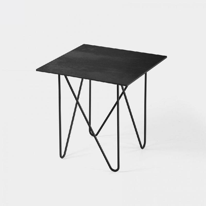 Table basse SHAPE acier couleur noir, plateau stratifié noir_0