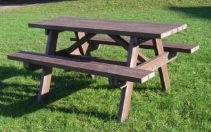 Table de pique-nique en plastique recyclé Mayotte - anti-UV - pour parcs_0