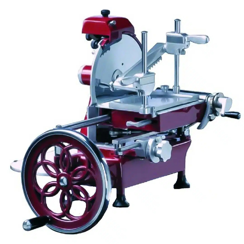 Trancheur manuel à l'ancienne en aluminium et inox modèle vol 370 sans piédestal (Couleur: Rouge Réf - VOL370R-12)_0
