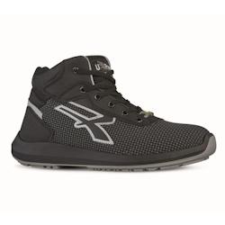 U-Power - Baskets de sécurité hautes anti abrasion légères VELAR - Environnements humides - S3 SRC ESD Noir Taille 43 - 43 noir matière synthéti_0