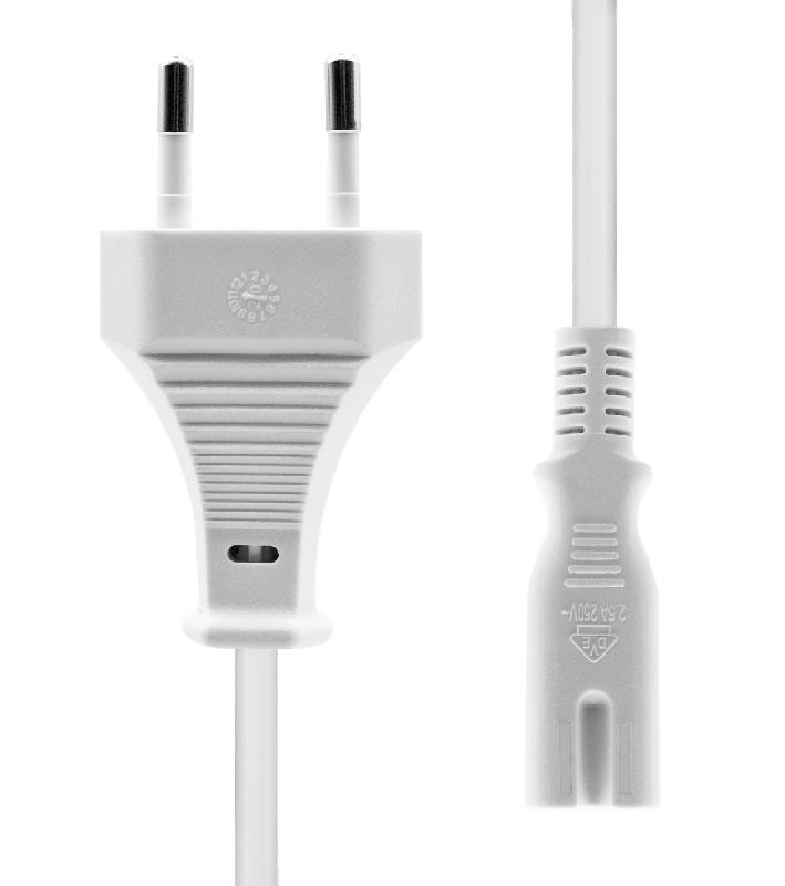 ProXtend PC-CC7-005W - Câble électrique blanc 5 m - Prise d'alimentation type C - Coupleur C7_0