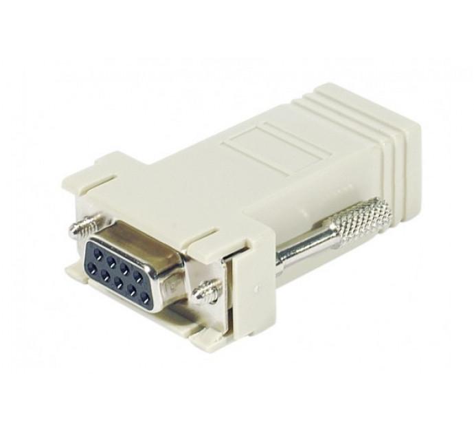 Adaptateur RJ45 vers DB9 femelle - câblage personnalisable - idéal pour équipements RS-232/RS-422/RS-485_0