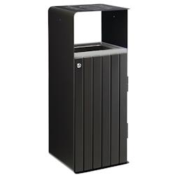 Rossignol - Corbeille 110L en acier galvanisé à chaud ARTRI EXTREME - déchets gris - gris aluminium - Réf. 54926_0