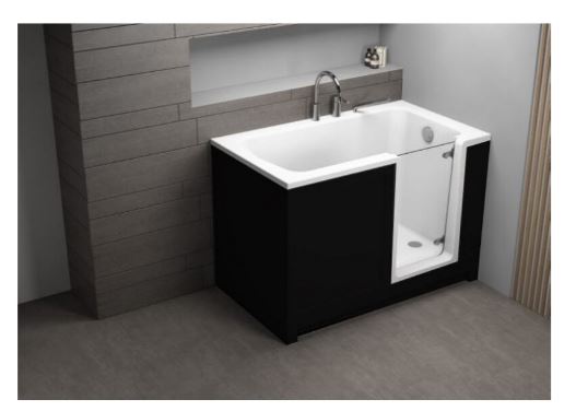 BAIGNOIRE À PORTE PERIO BLACK 135 X 75 CM_0