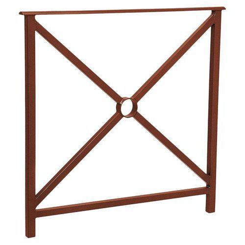 BARRIÈRE HÉRITAGE SIMPLE CROIX 80 CM - ASPECT CORTEN - PROCITY