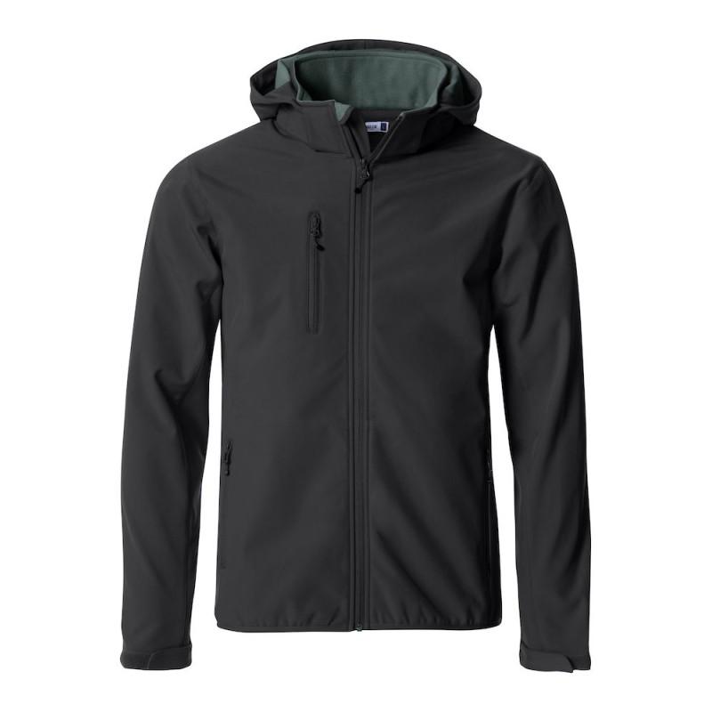 Basic Hoody Softshell - veste de travail unisexe - imperméable, respirante et coupe-vent - 3 couches_0