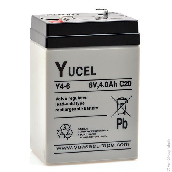 Batterie plomb AGM Yucel Y4-6 - 6V 4Ah - Étanche et durable, idéale pour onduleurs et systèmes d'alarme_0